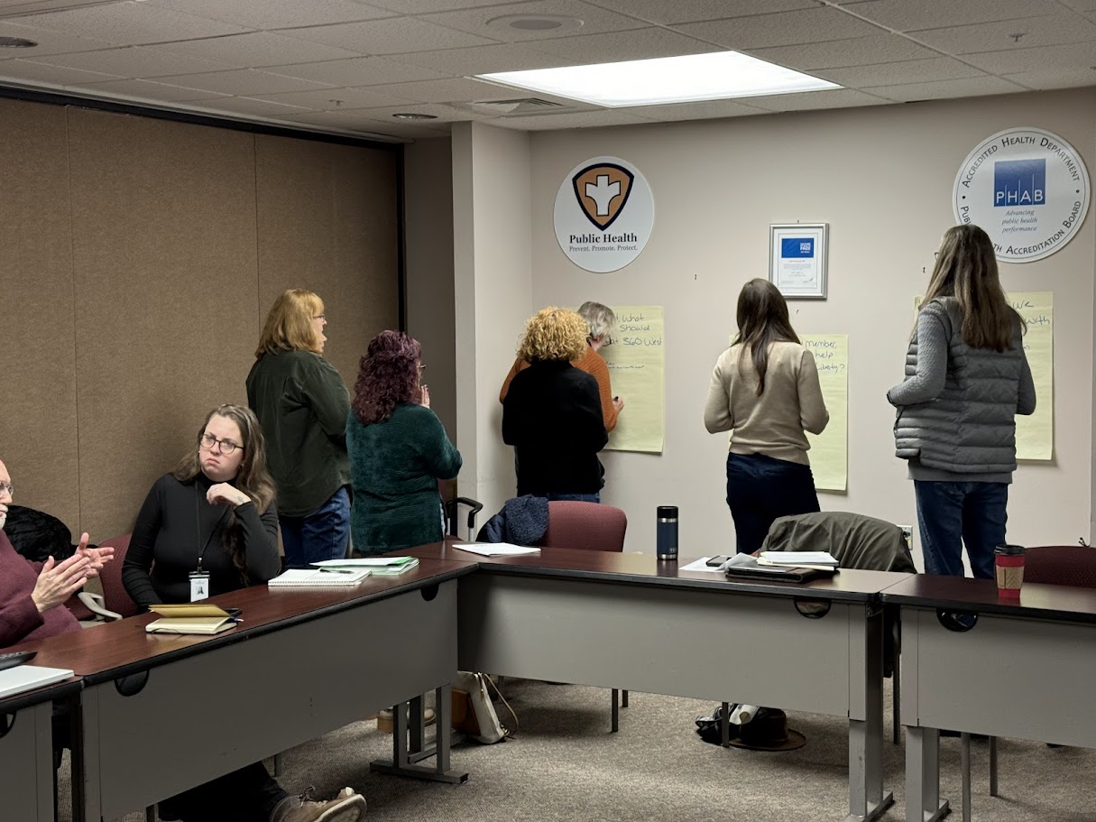 Photo: A community planning session in the same conference room where decisions were made at the beginning of the COVID-19 pandemic.
