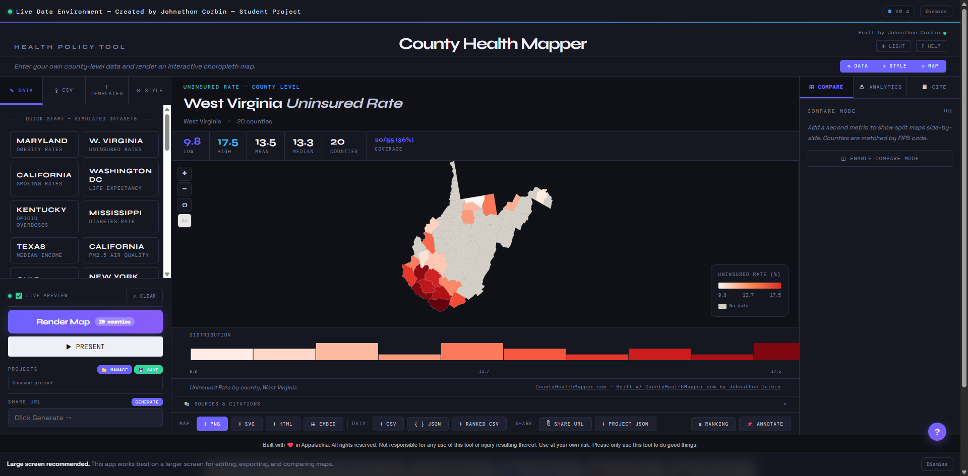 County Health Mapper